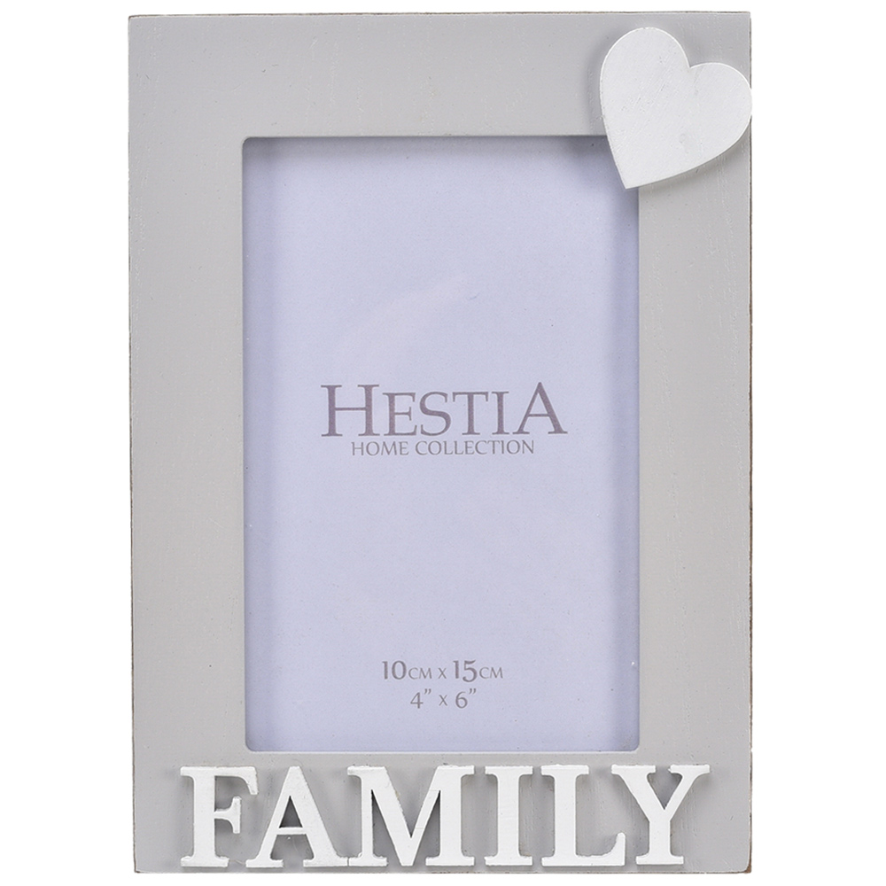 Premier Housewares Hestia Family Heart Photo Frame 4 x 6 Inch Image 1