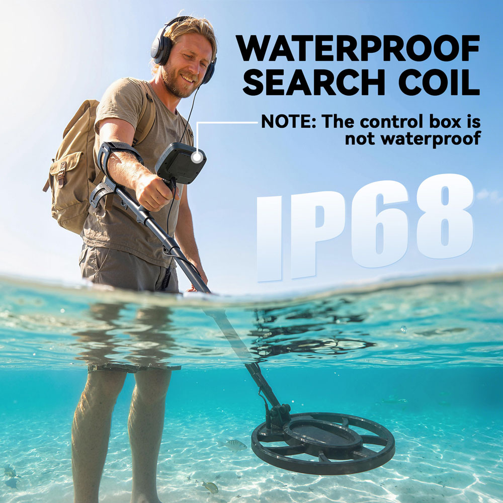 Outsunny Black 5 Mode Foldable Metal Detector with Waterproof Search Coil Image 7