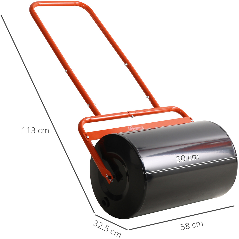 Outsunny Red Fillable Steel Lawn Roller 30 x 50cm Image 7