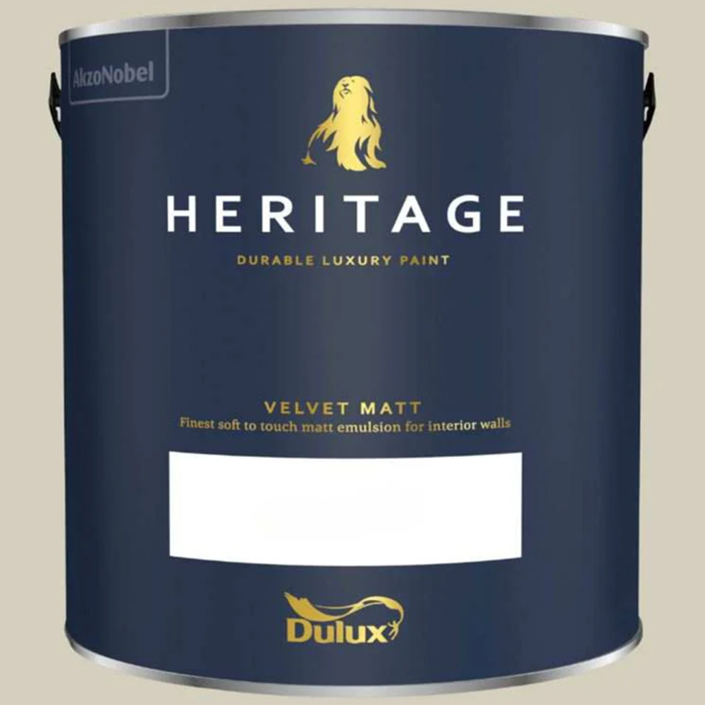Dulux Heritage Walls and Ceilings Green Earth Velvet Matt Emulsion Paint 2.5L Image 2