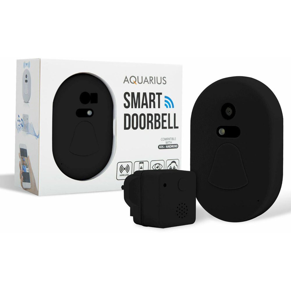 Aquarius Black Wi-Fi Wireless Smart Camera Doorbell Image 8