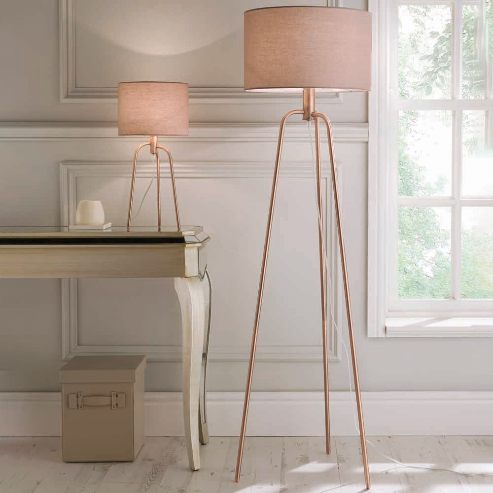 The Lighting and Interiors Gold Jerry Floor Lamp Image 2