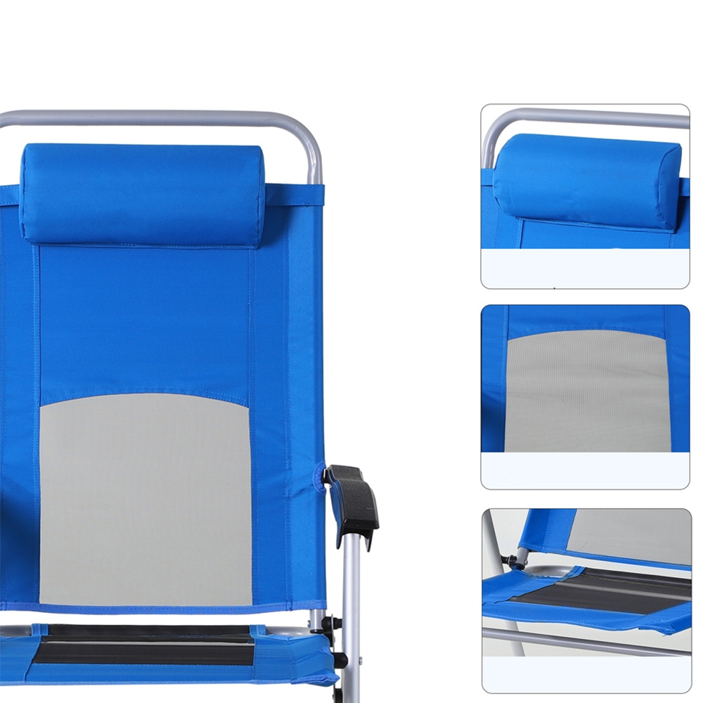 Outsunny Blue Outdoor Camping Chair Image 3
