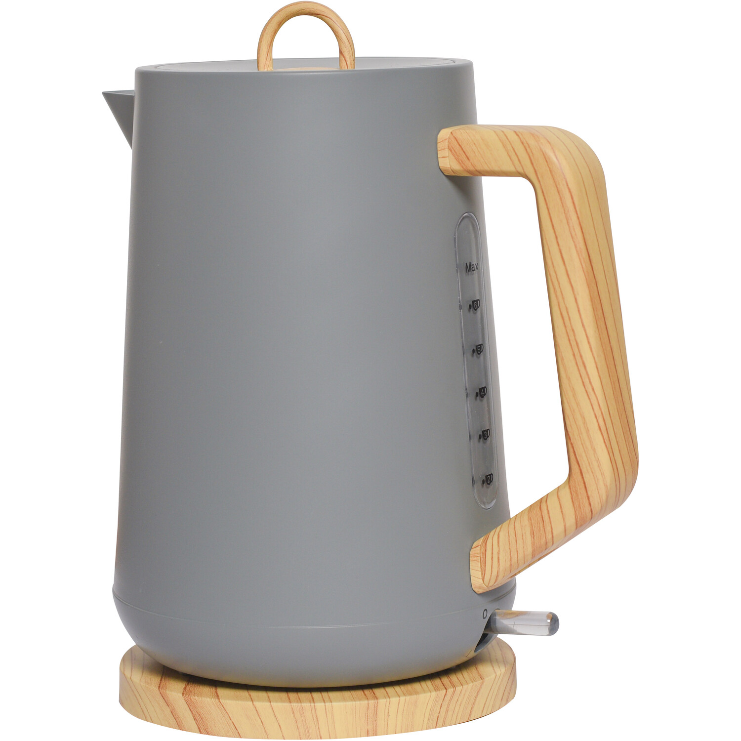 Grey and Woode Effect Oslo 1.7L Jug Kettle Image 1