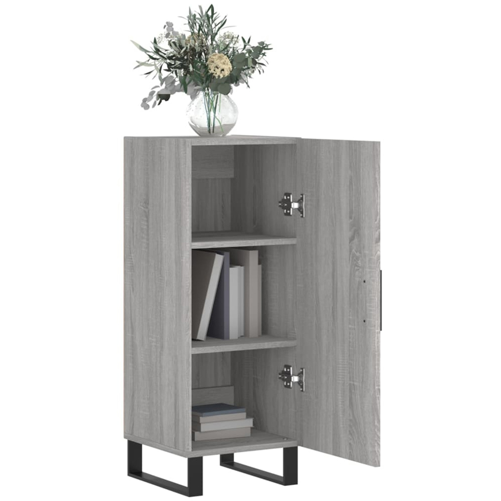 vidaXL Single Door Grey Sonoma Sideboard Image 4