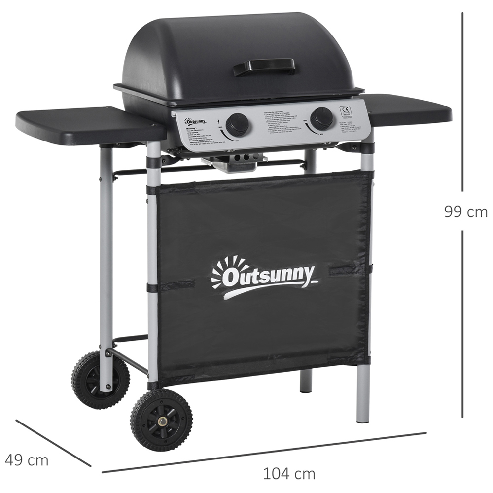 Outsunny 2 Burner Gas BBQ and Cooking Grill Image 6