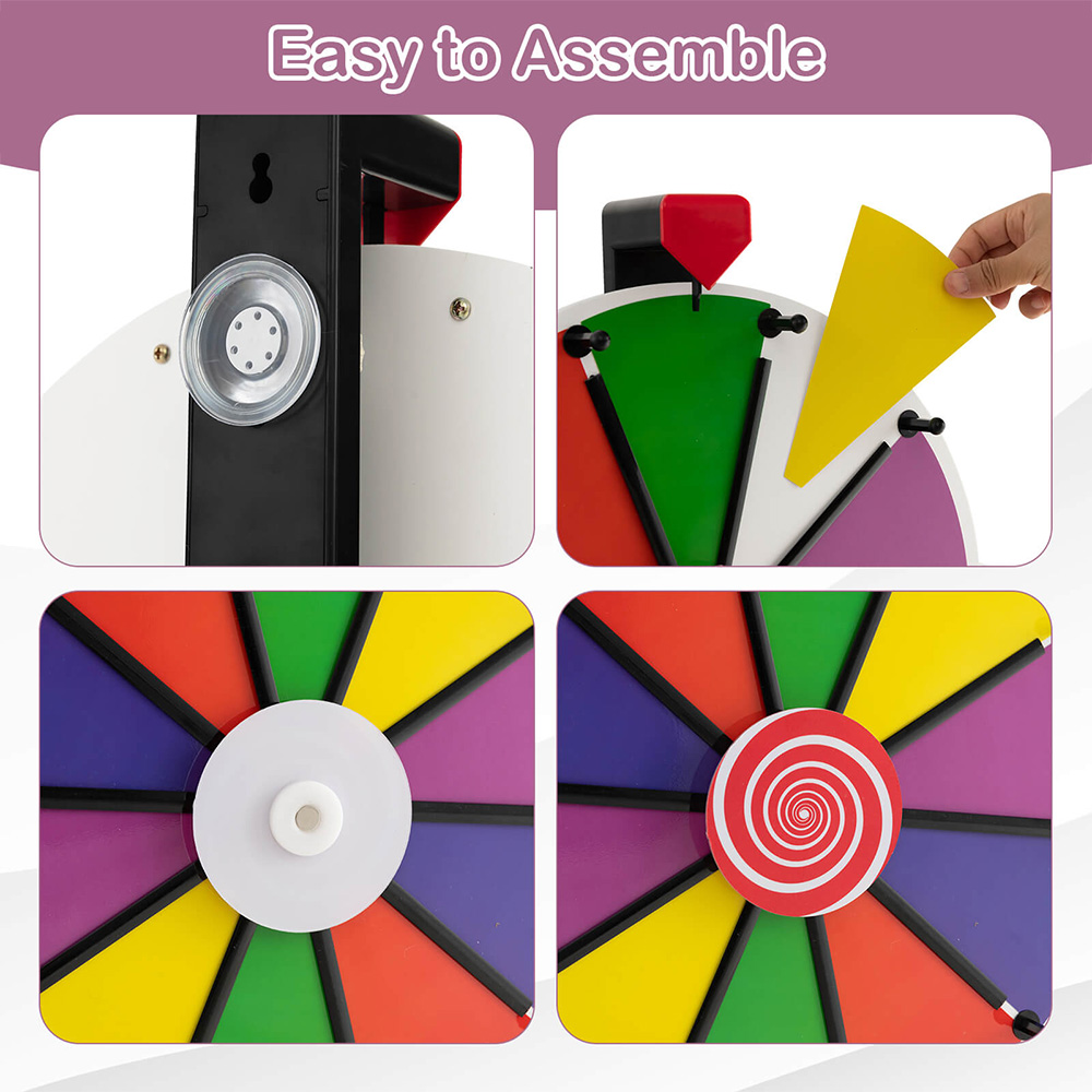 Costway Wall Mounted Spinning Prize Wheel 38cm Image 6