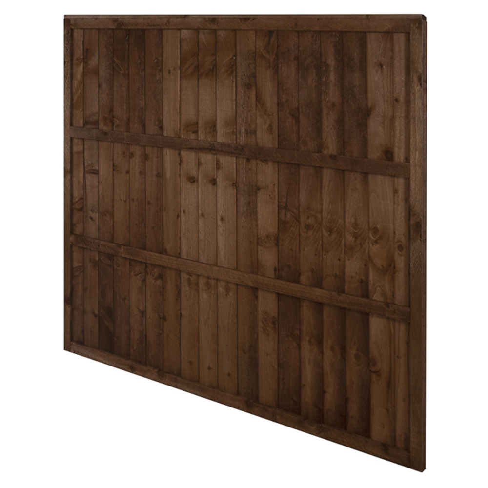 Forest Garden Brown Closeboard Panel 6 x 5ft Image 4