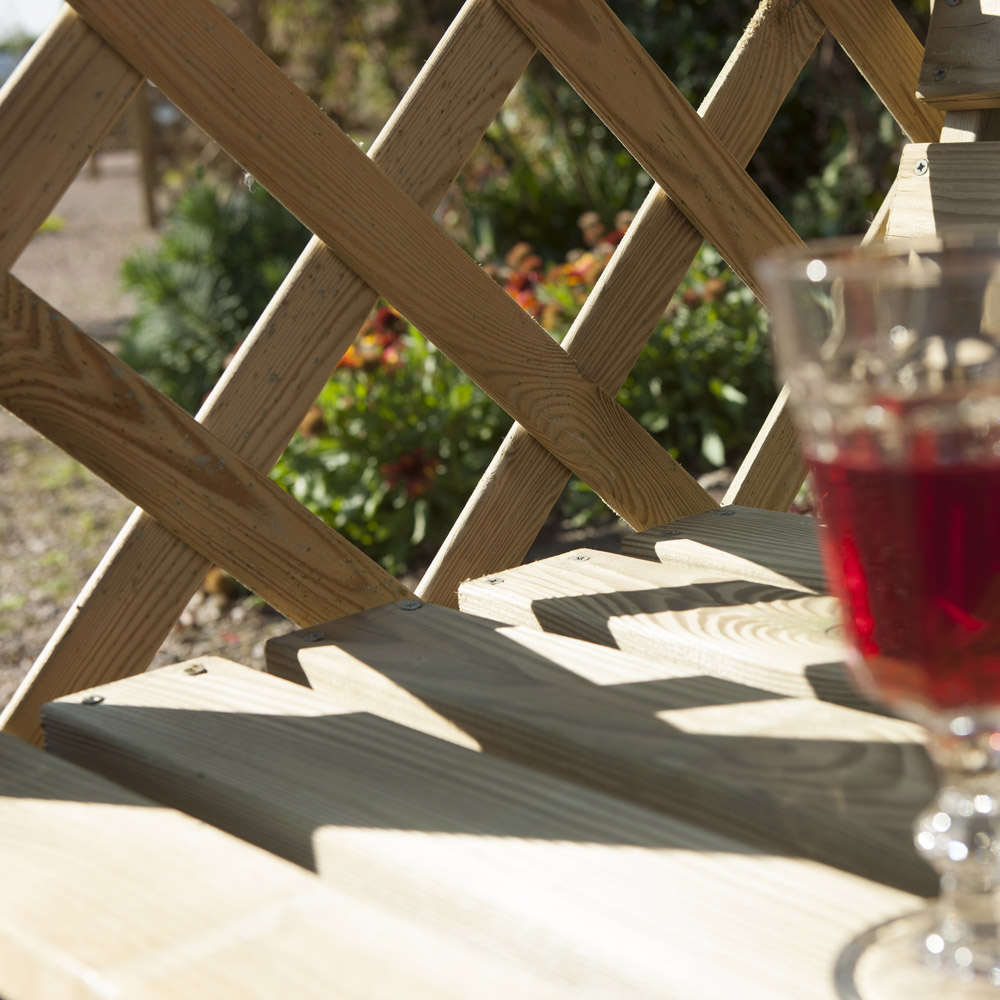 Rowlinson Jaipur 2 Seater Natural Arbour with Slatted Roof Image 3