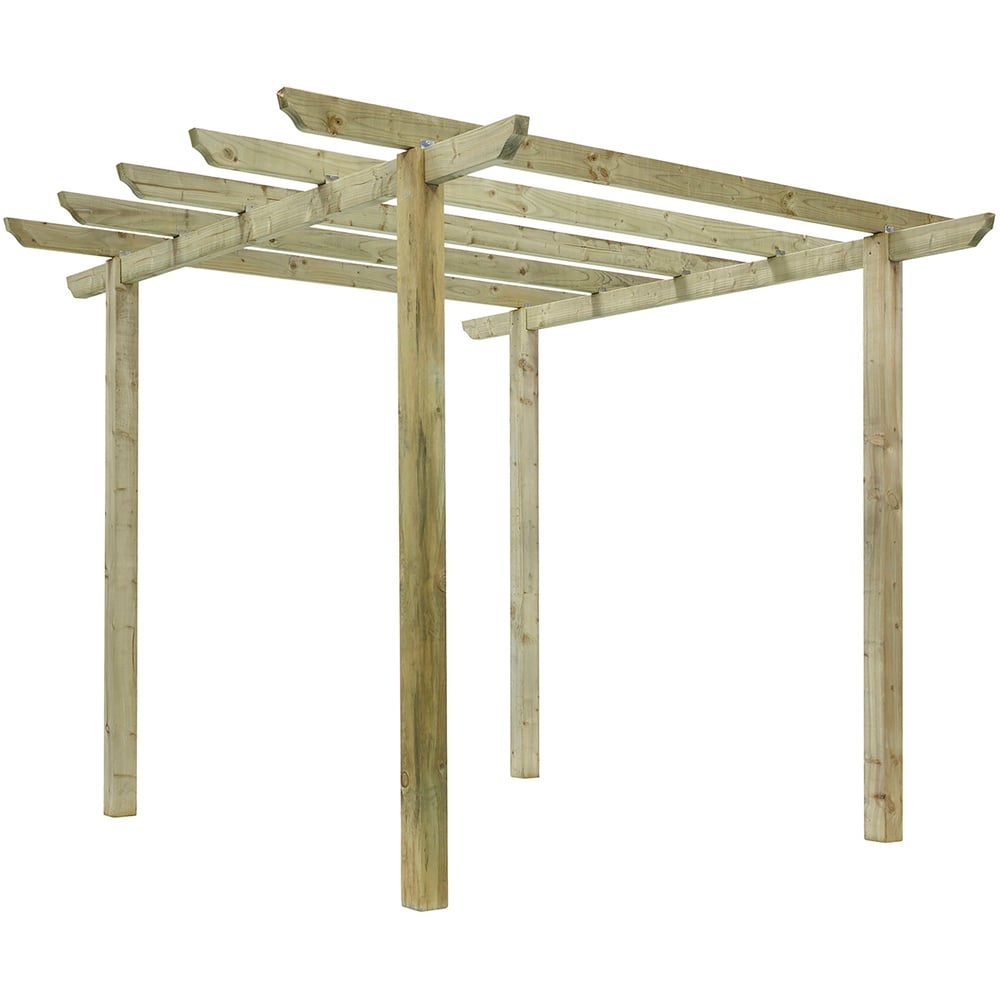 Shire Traditional 2.8 x 2.7m Pressure Treated Pergola Image 2