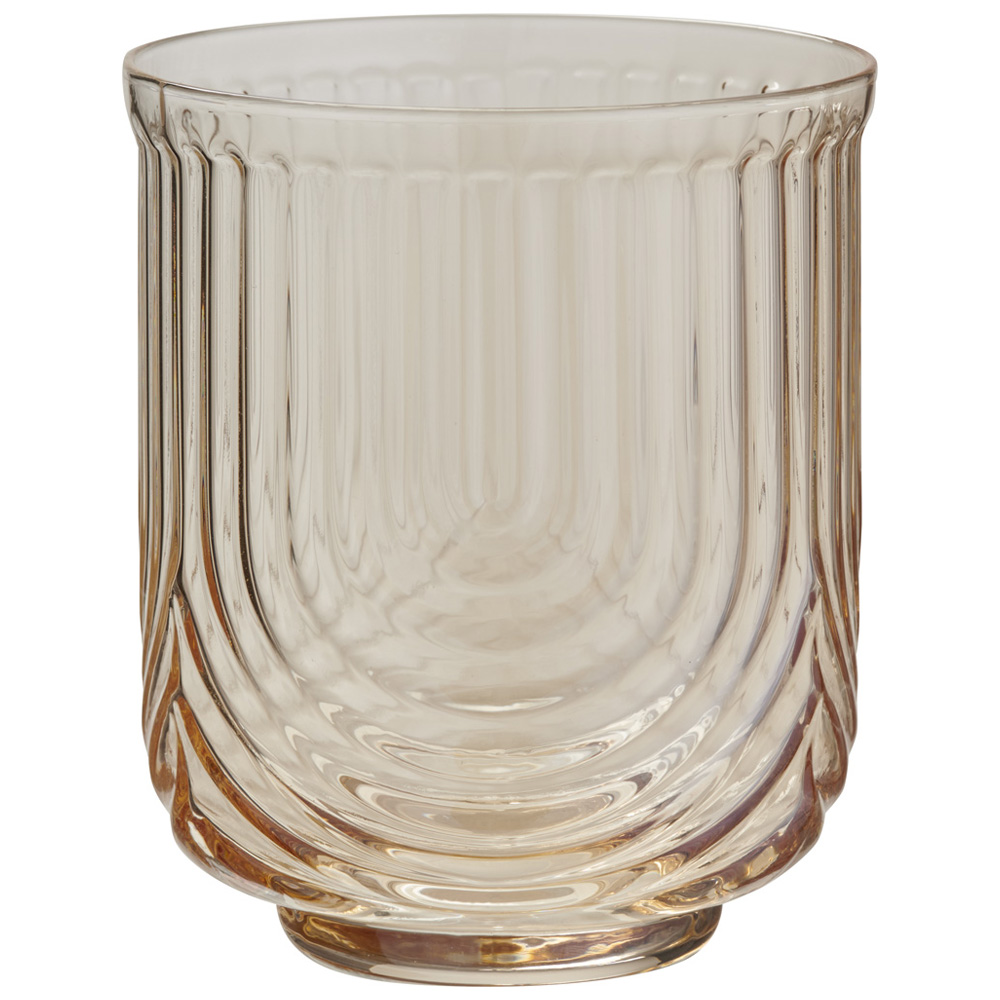 Wilko Ribbed Arch Glass Tumbler 400ml Image 1