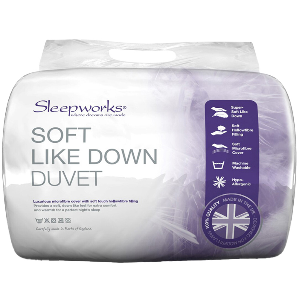Sleepworks King Size White Soft Like Down Duvet 4.5 Tog Image