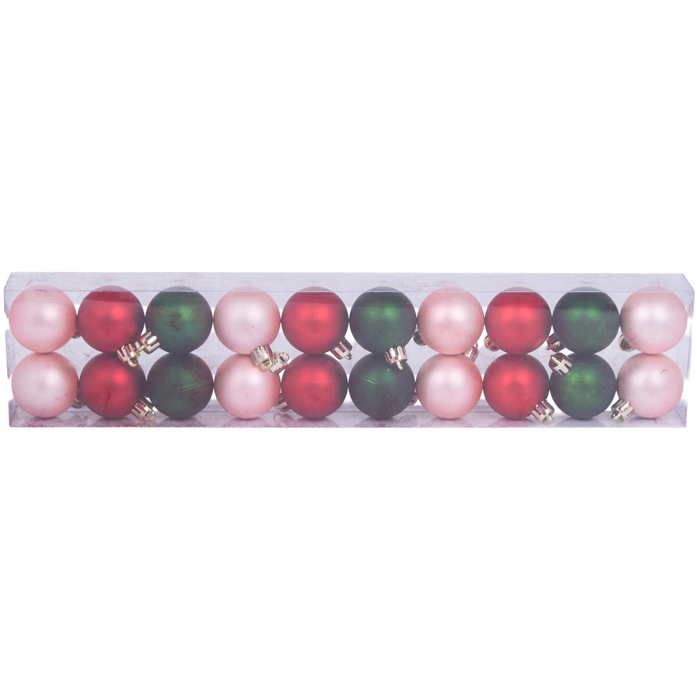 Pack of 50 Striped Baubles Image 4