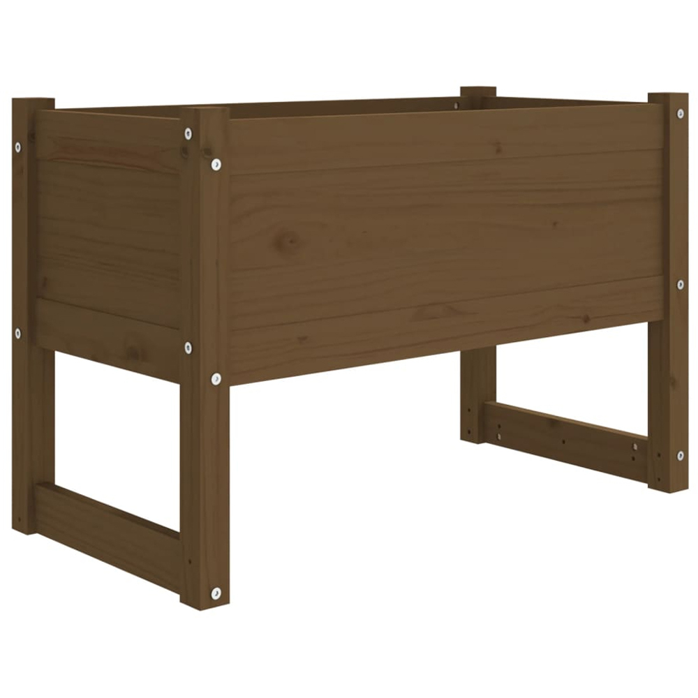 vidaXL Honey Brown Solid Pine Wood Garden Planter 78 x 40 x 52cm Image 1