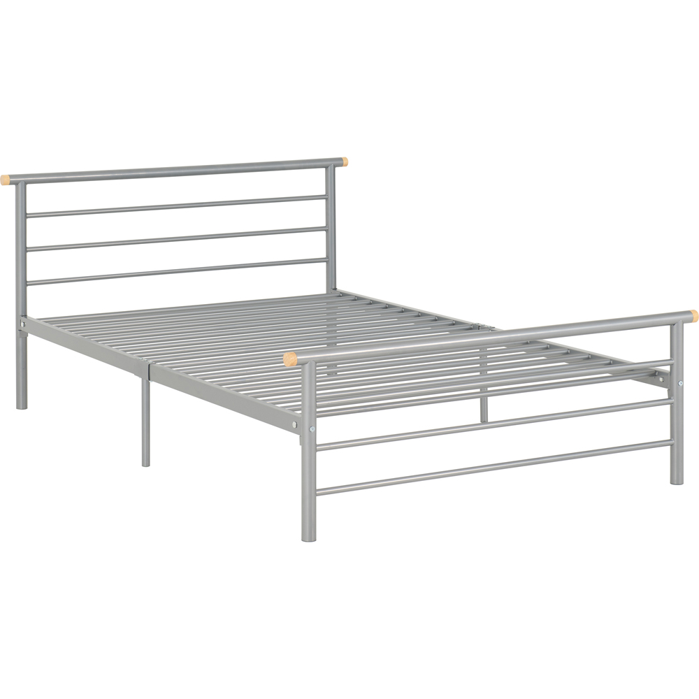 Seconique Orion Small Double Silver Bed Image 2