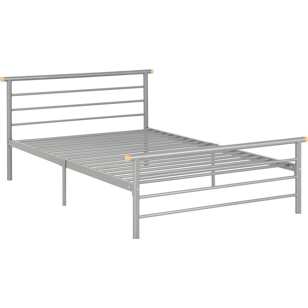 Seconique Orion Double Silver Bed Image 2