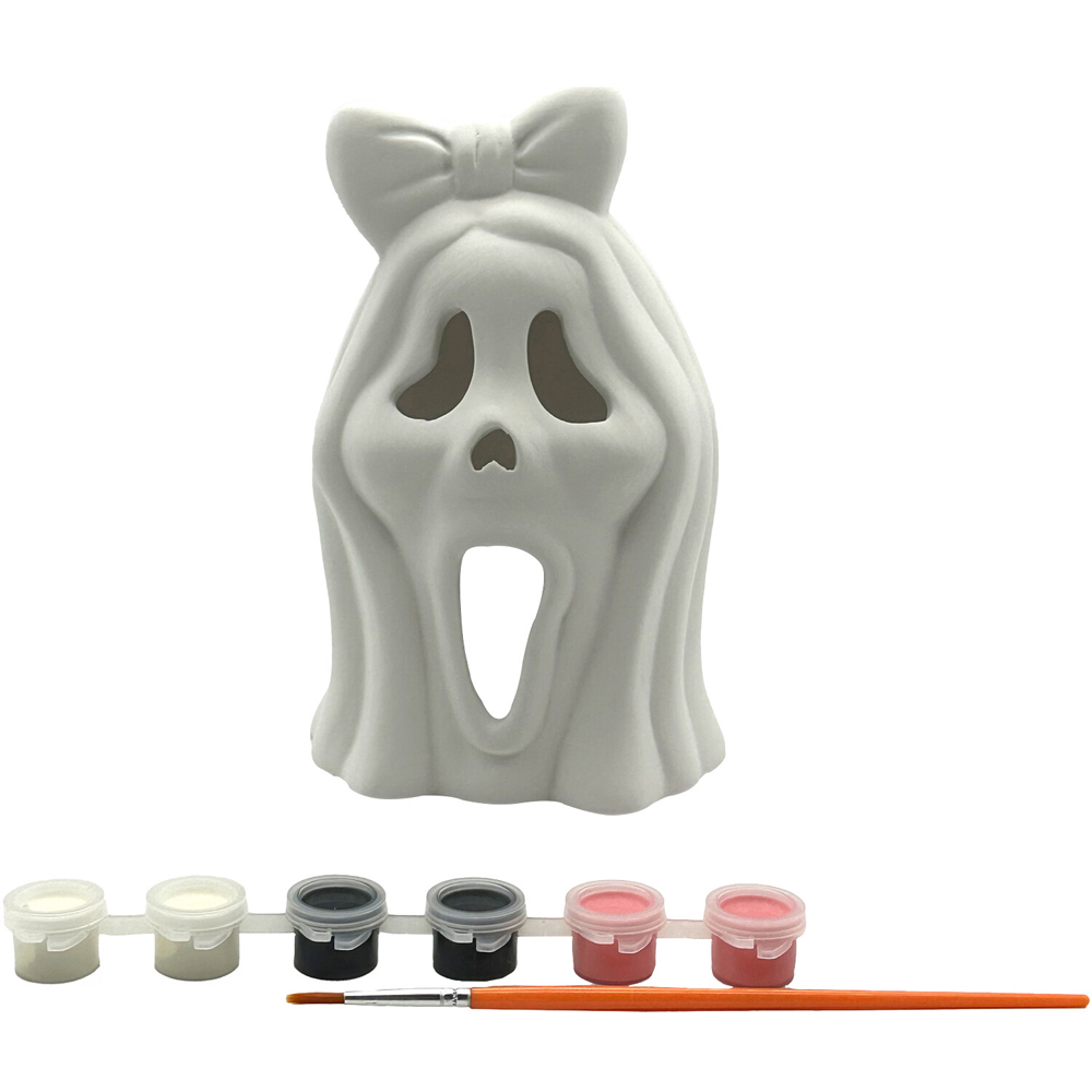 Paint Your Own Spooky Tealight Holder Kit White Image 3
