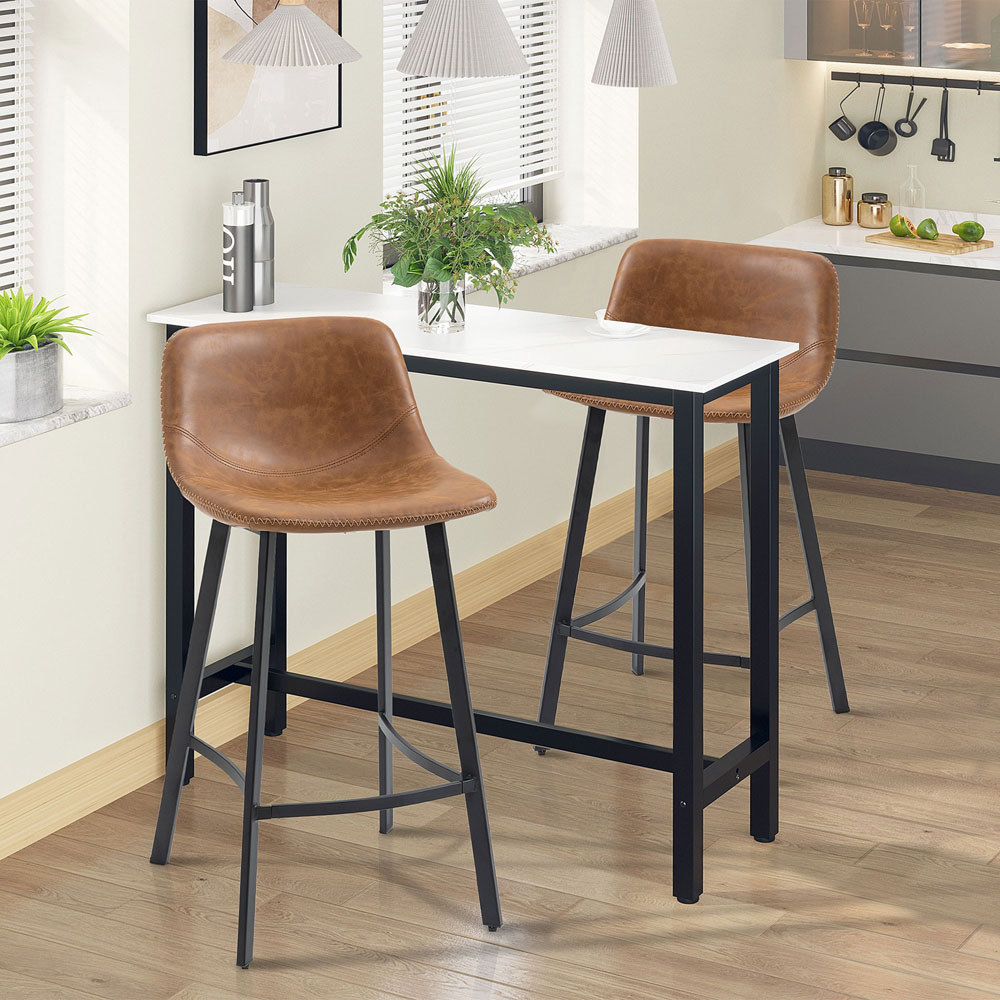 Portland Brown Industrial Bar Stool Set of 2 Image 4