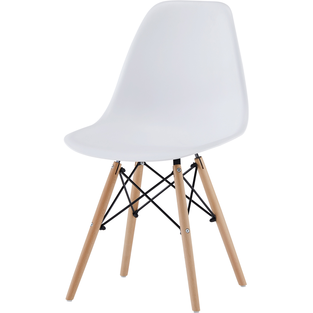Comfy Living 4 Seater Round Dining Set White Image 3