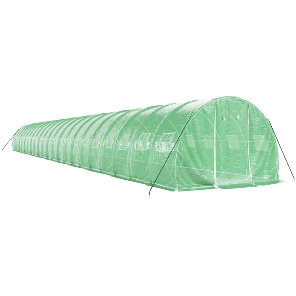 vidaXL Green Polyethylene Galvanised Steel Frame 72.1 x 9.8ft Greenhouse Image 2