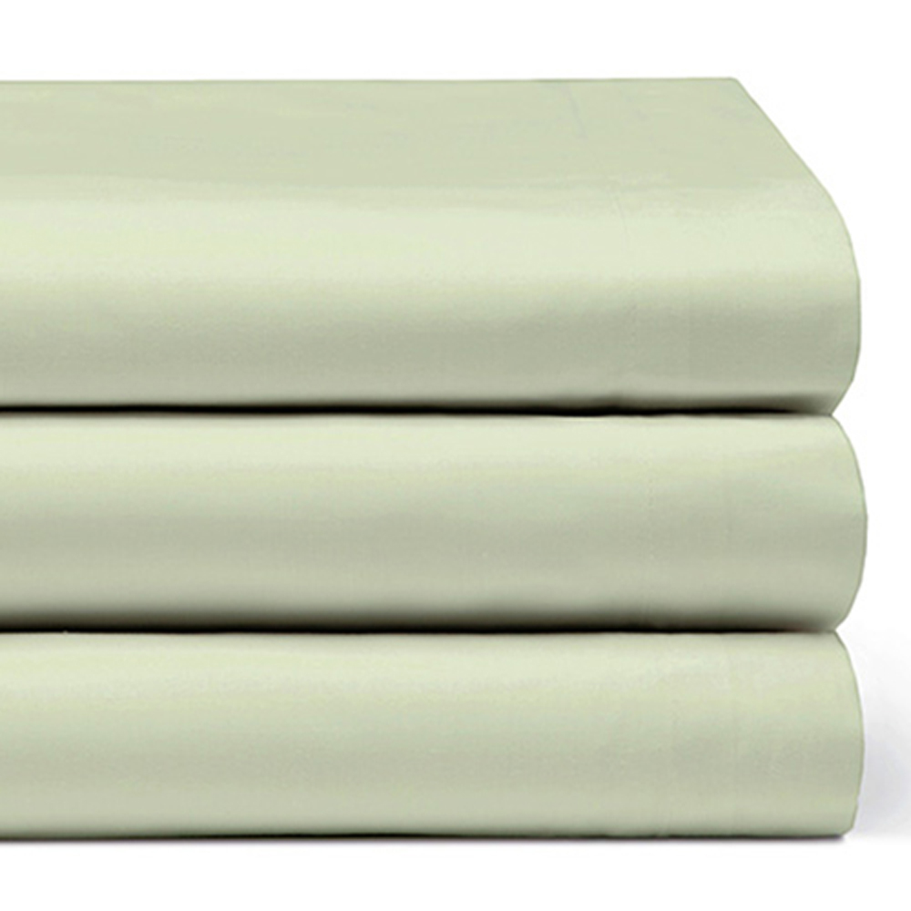 Serene Single Olive Flat Bed Sheet Image 2