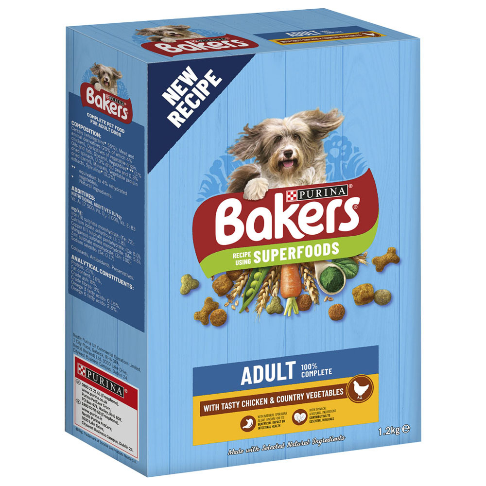 Bakers Chicken and Veg Adult Dry Dog Food 1.2kg   Image 2