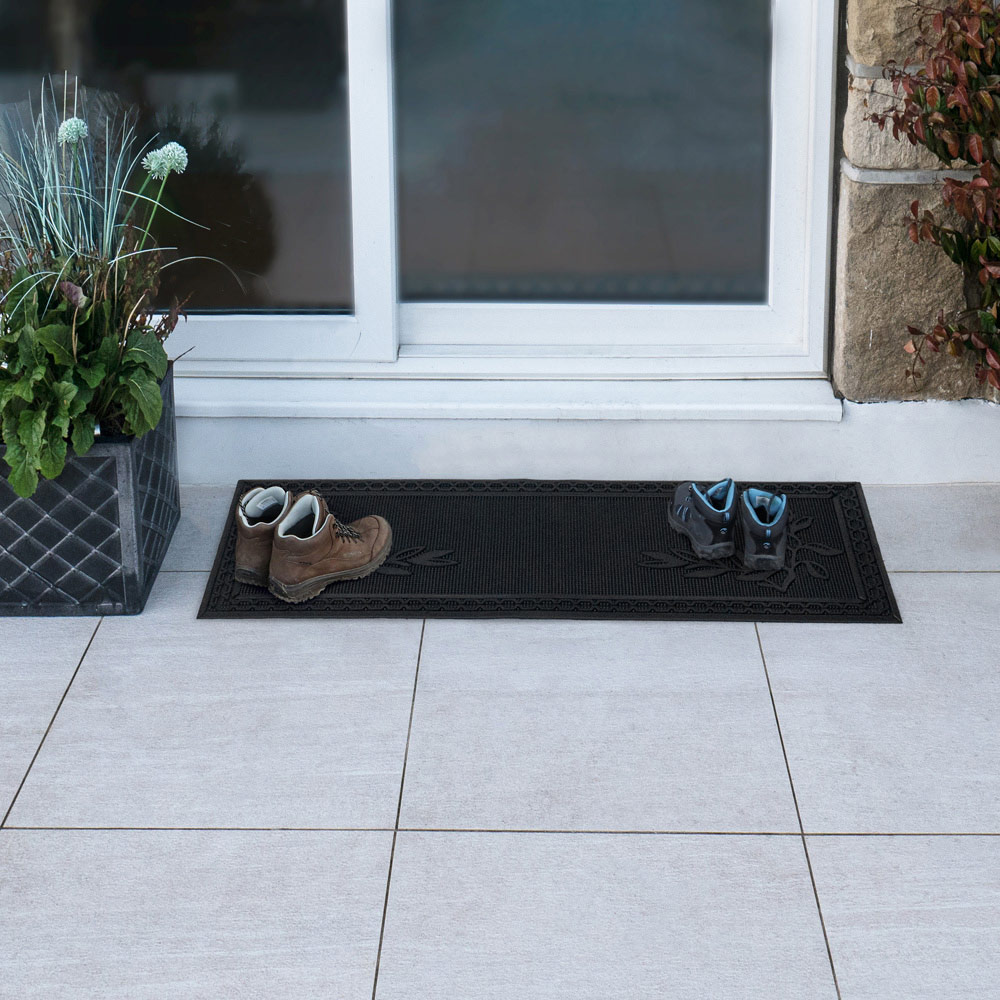 JVL Foliage Rubber Patio Scraper Doormat 45 x 120cm Image 8