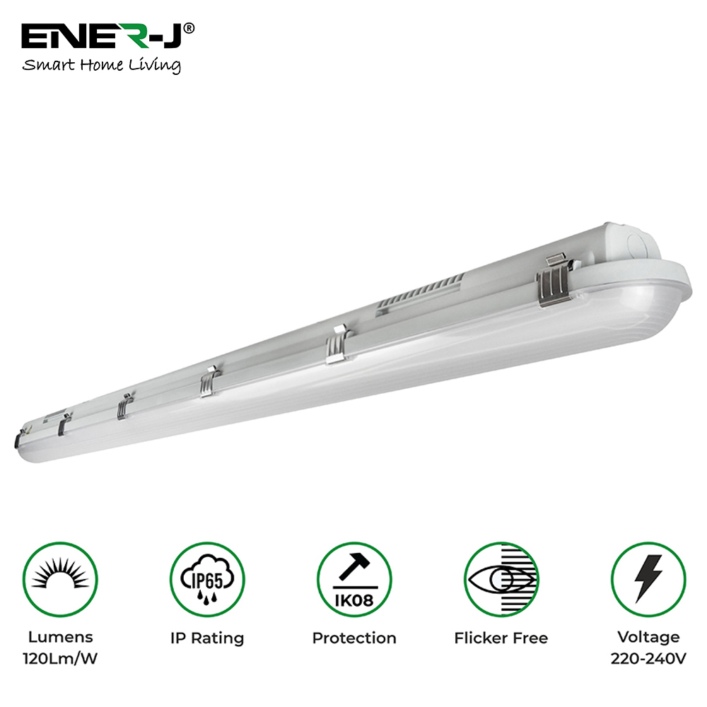 ENER-J IP65 6000K Noncorrosive LED Batten 120cm Image 6