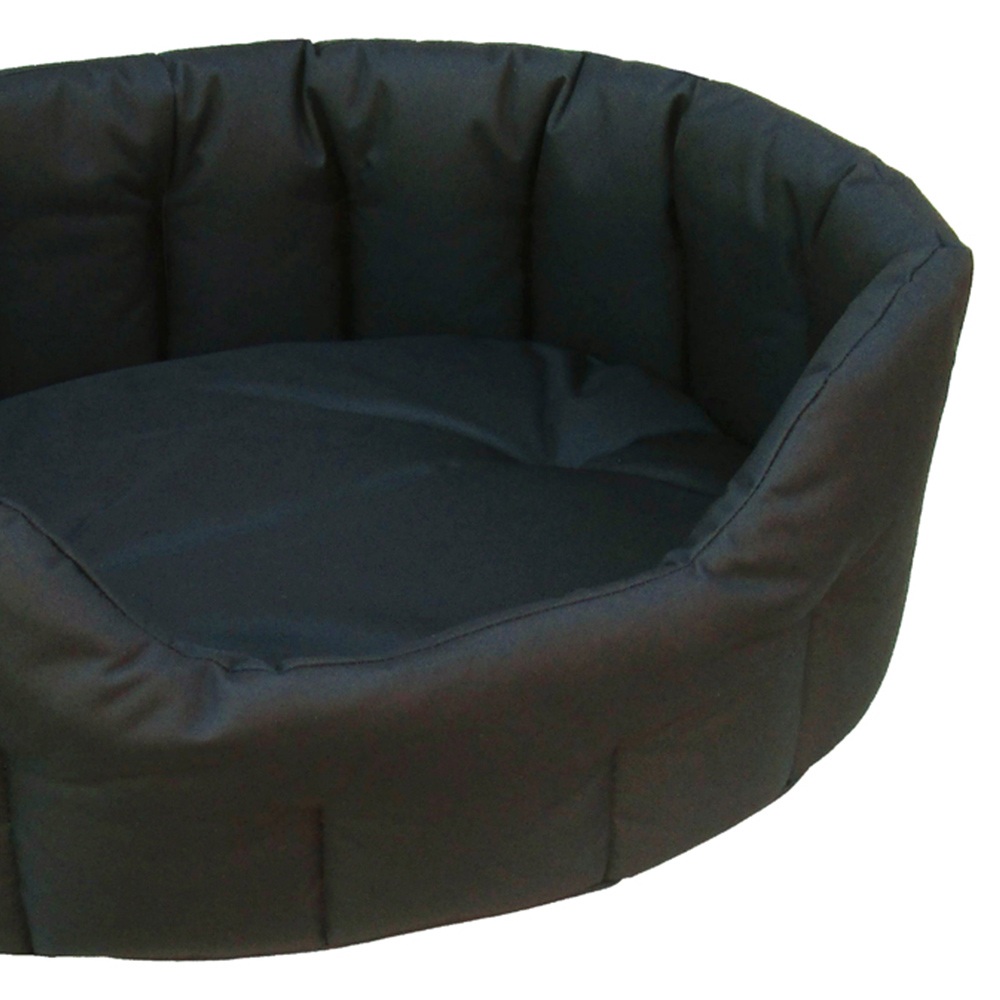 P&L Medium Black Oval Waterproof Dog Bed Image 3