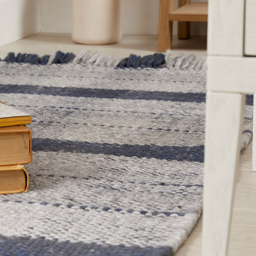 Origins Highland Check Navy Runner Rug 67 x 200cm Image 3