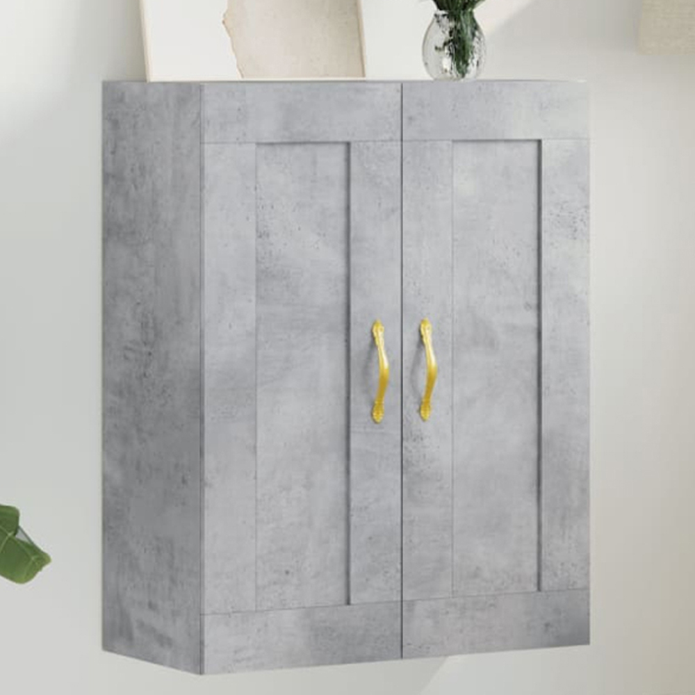 vidaXL 2 Door Concrete Grey Wall Mounted Cabinet Image 1