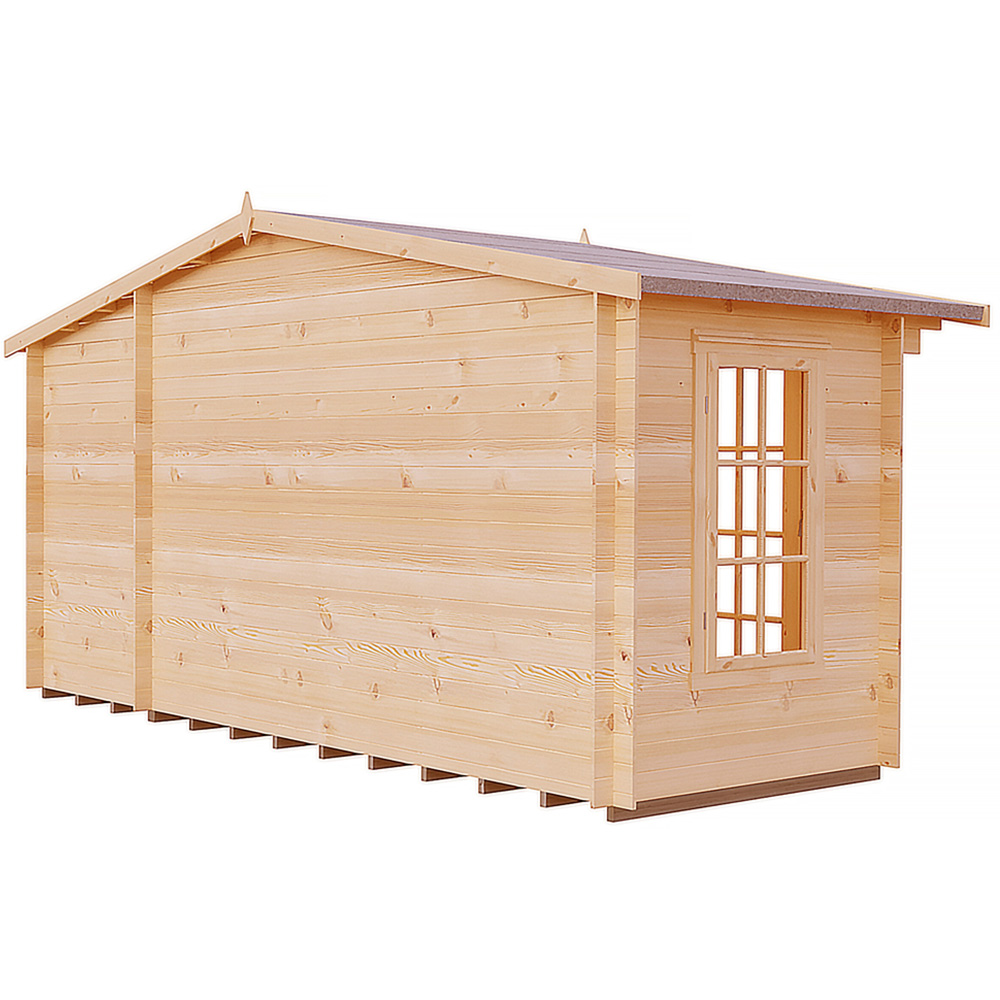 Shire Bourne 16 x 6ft Apex Garden Log Cabin Image 3