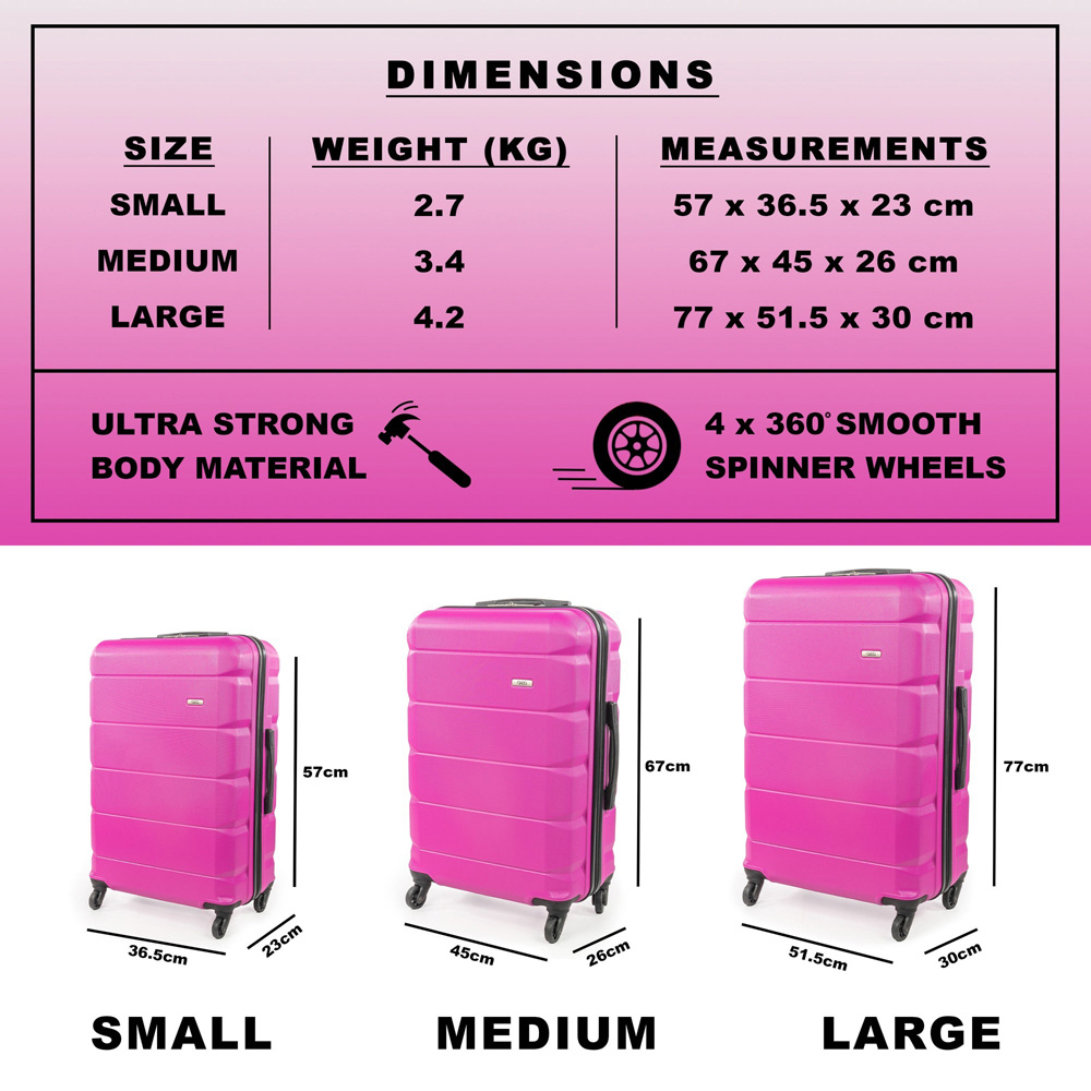 A2B Exodus 22 inch Pink Hard Shell Cabin Suitcase Image 8