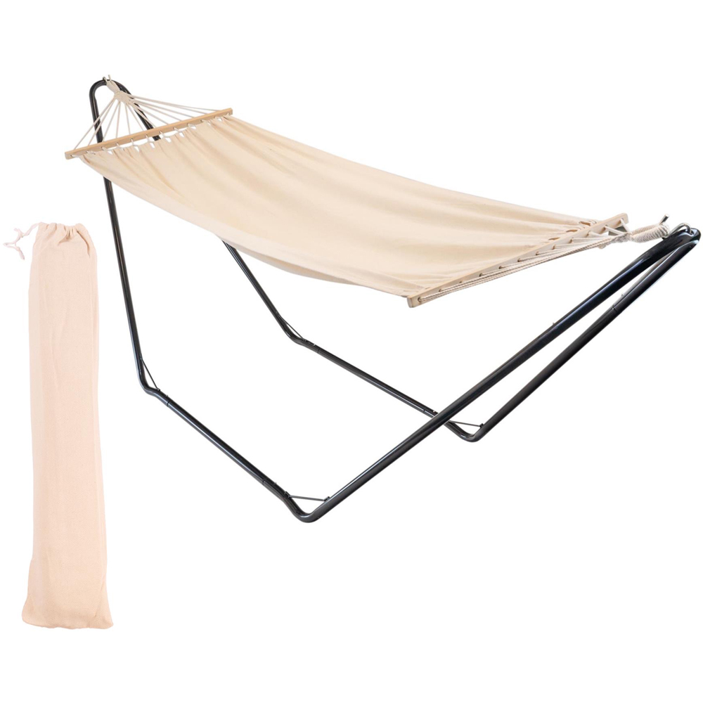 Harbour Housewares Natural Spreader Bar Garden Hammock Image 2