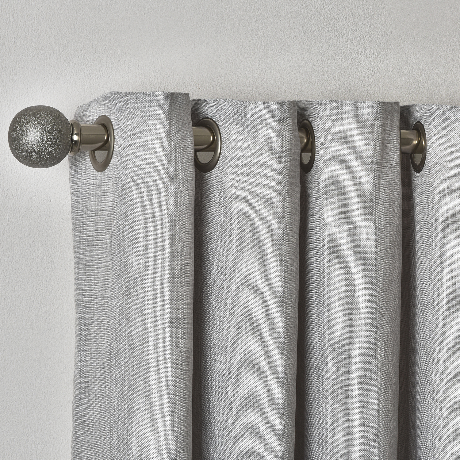 Chatsworth Grey Eyelet Curtains 168 x 137cm Image 3