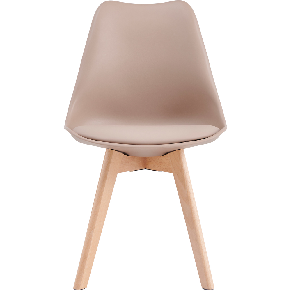 Eva Set of 2 Brown Padded Dining Chairs Image 3