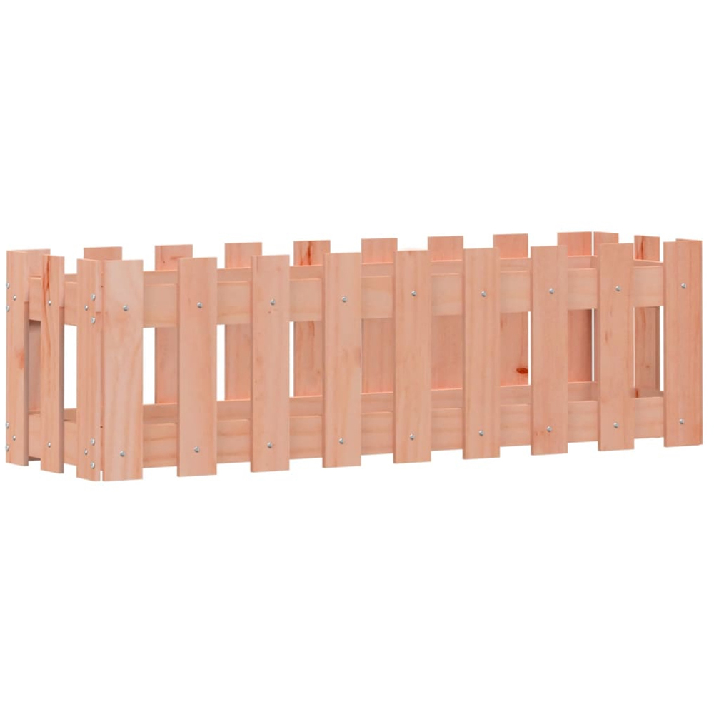 vidaXL Brown Solid Douglas Wood Fence Design Raised Garden Bed 30 x 100 x 30cm Image 1