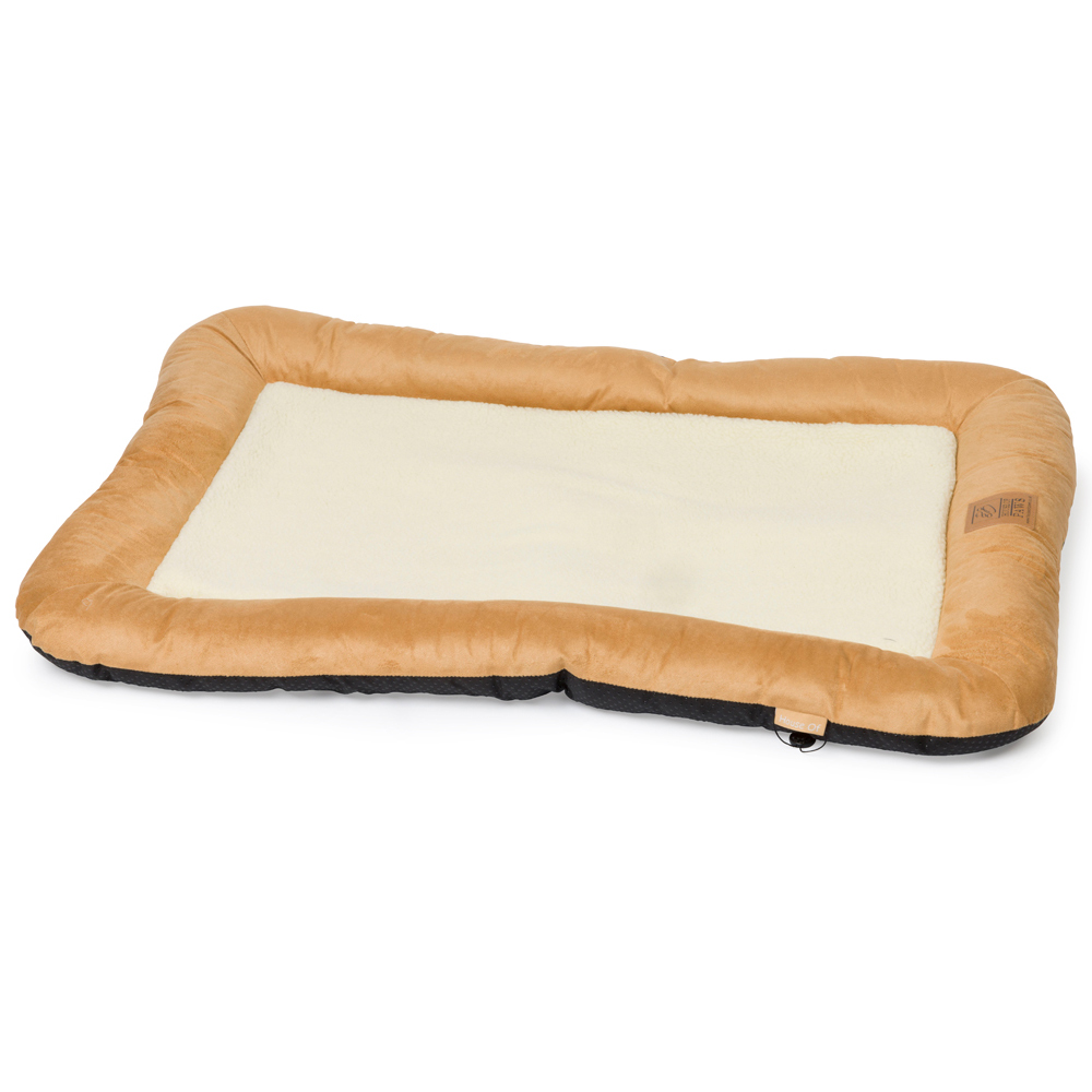 House Of Paws Xlarge Tan Faux Sheepskin Crate Mat Image 1
