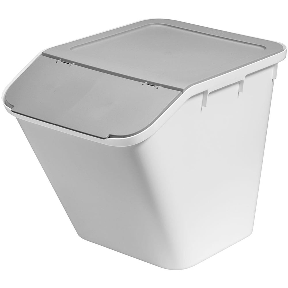 SmartStore Collect Stack-It Recycling Bin with Lid 3 Pack Image 2