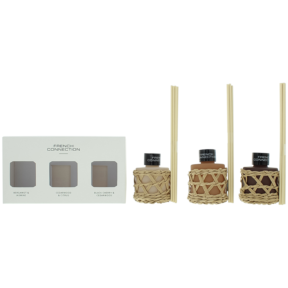 French Connection Bamboo Collection Reed Diffuser 3 Piece Gift Set 50ml ...