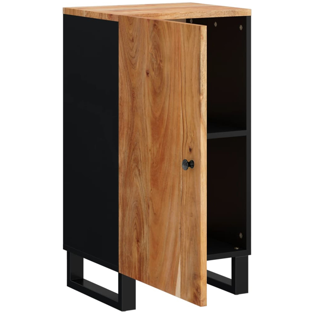 vidaXL Single Door Brown Solid Acacia Wood Sideboard Image 4