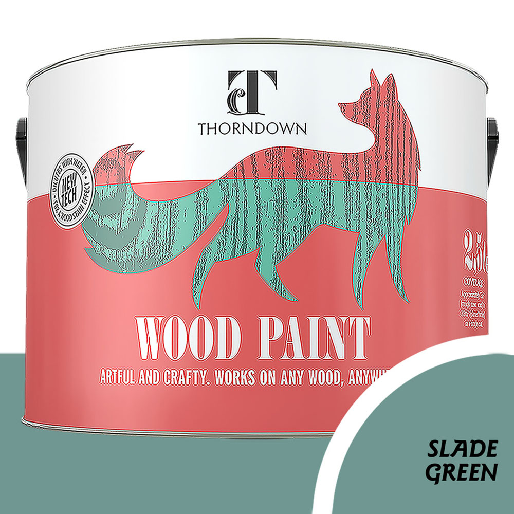 Thorndown Slade Green Satin Wood Paint 2.5L Image 3