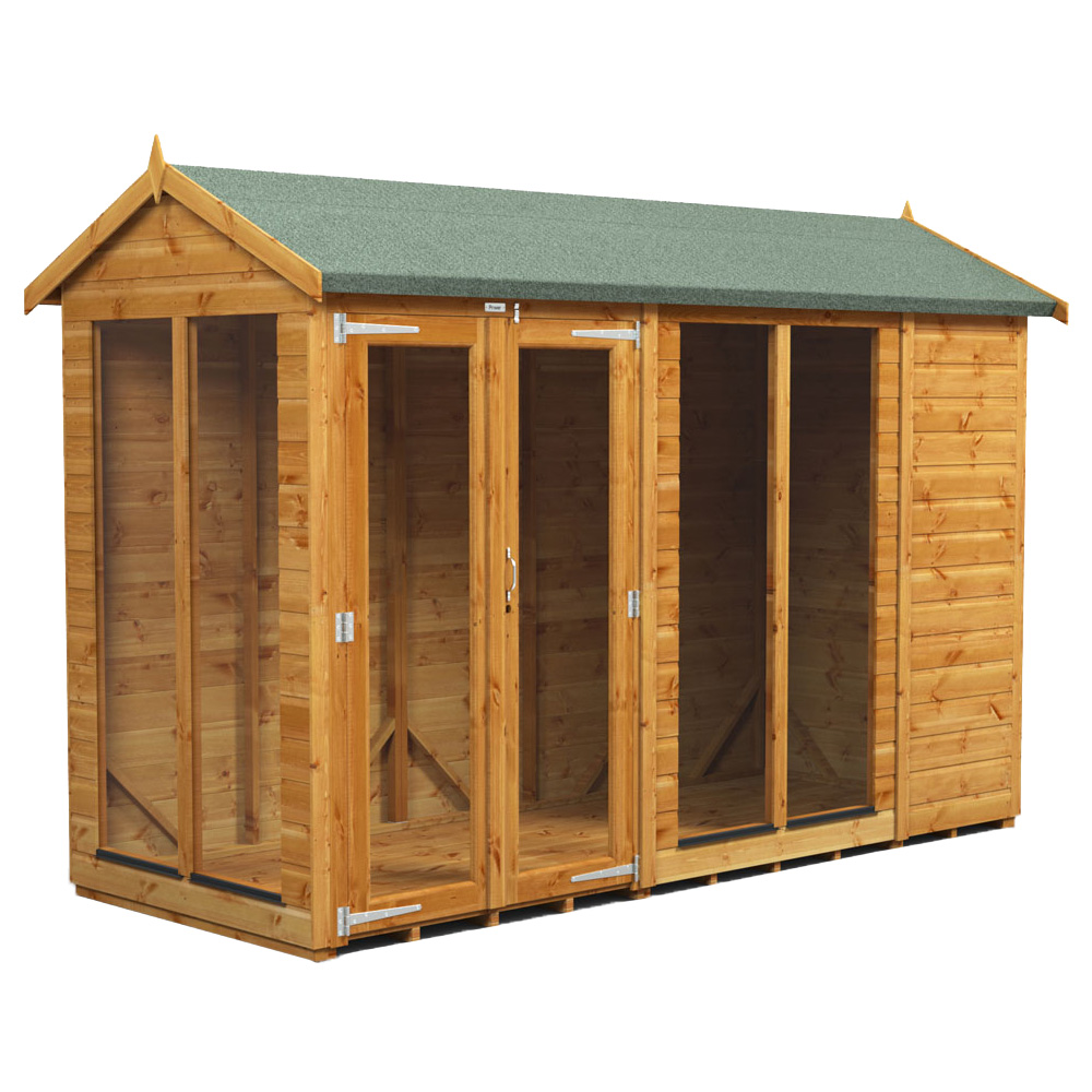 Power Sheds 10 x 4ft Double Door Apex Traditional Summerhouse Image 1