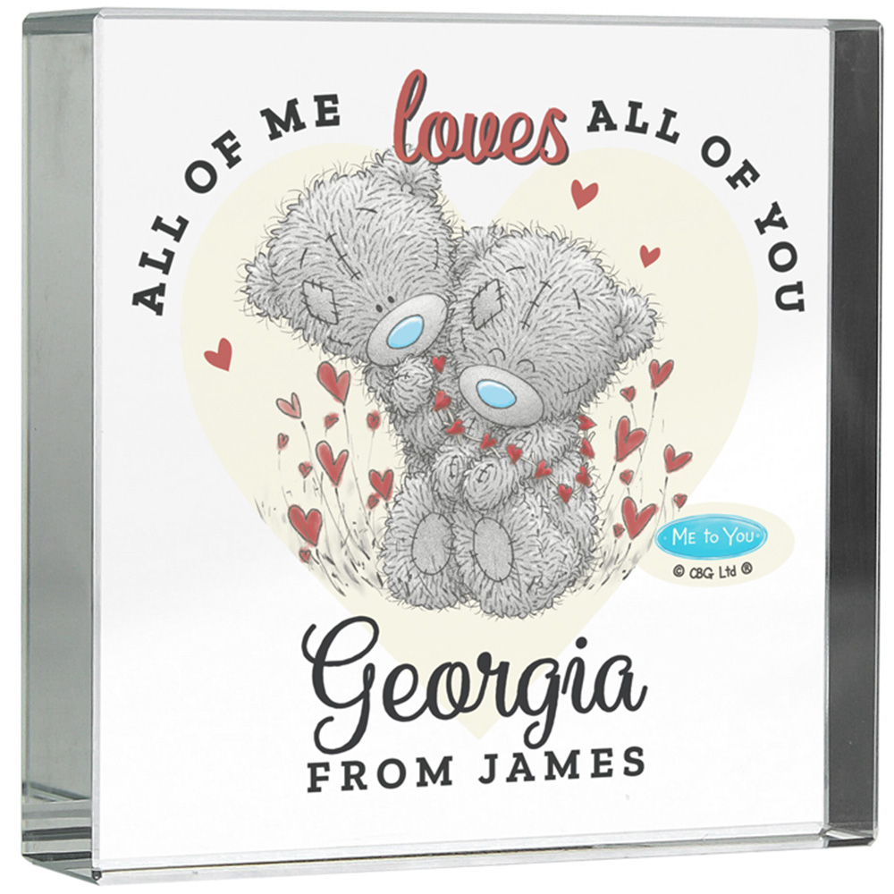 Personalised Memento Personalised Me to You Love Heart Crystal Token Image 1