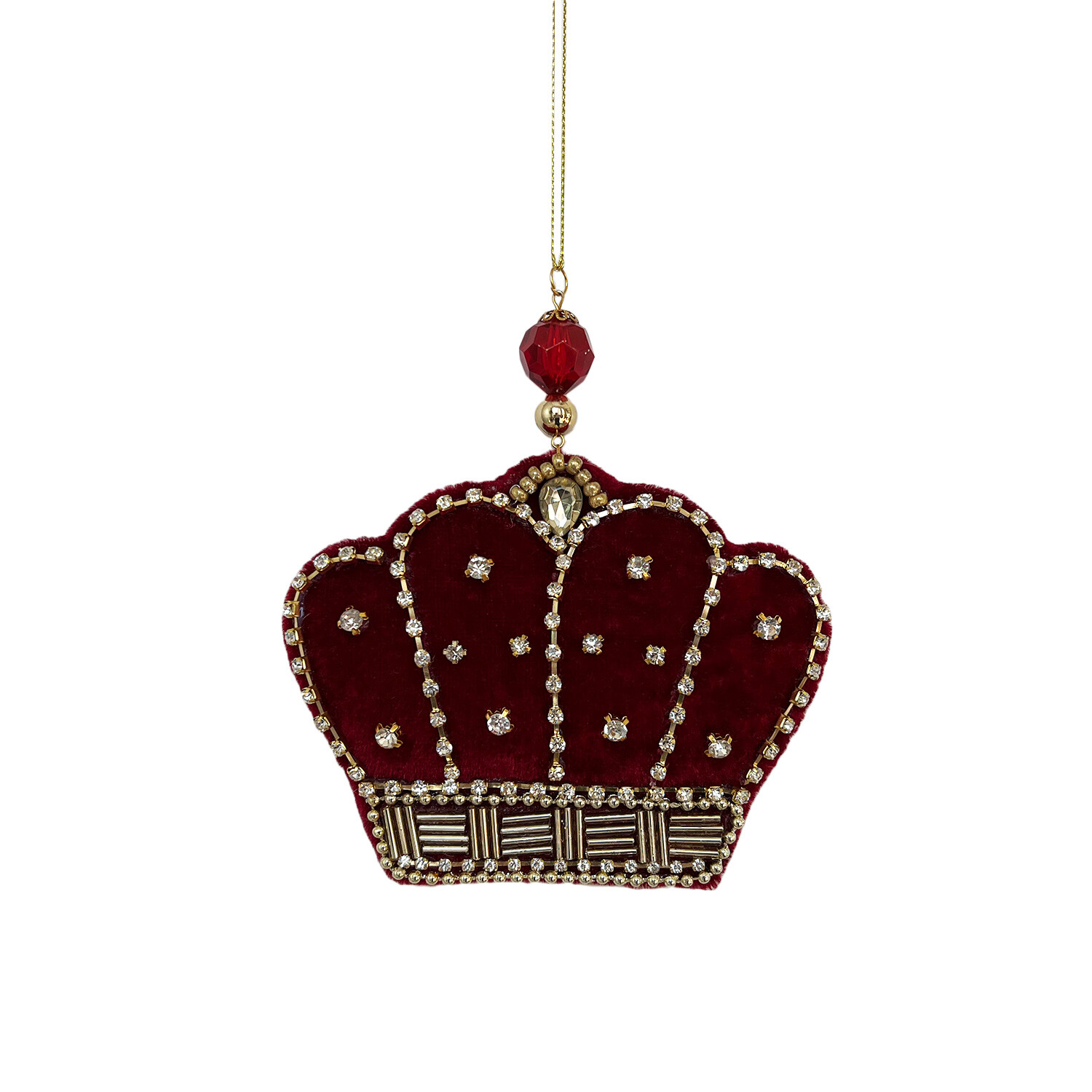 Grace & Glory Burgundy Crown Bauble Image