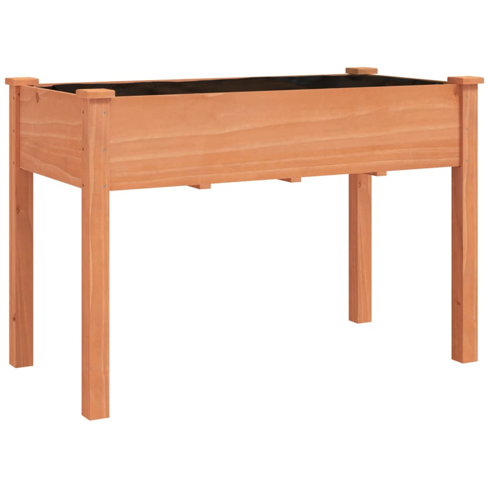 vidaXL Brown Solid Pine Wood Garden Planter on Wheels 118 x 59 x 80cm Image 2