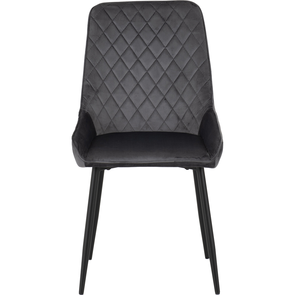 Seconique Quebec Wave Avery 4 Seater Dining Set Medium Oak and Grey Image 4