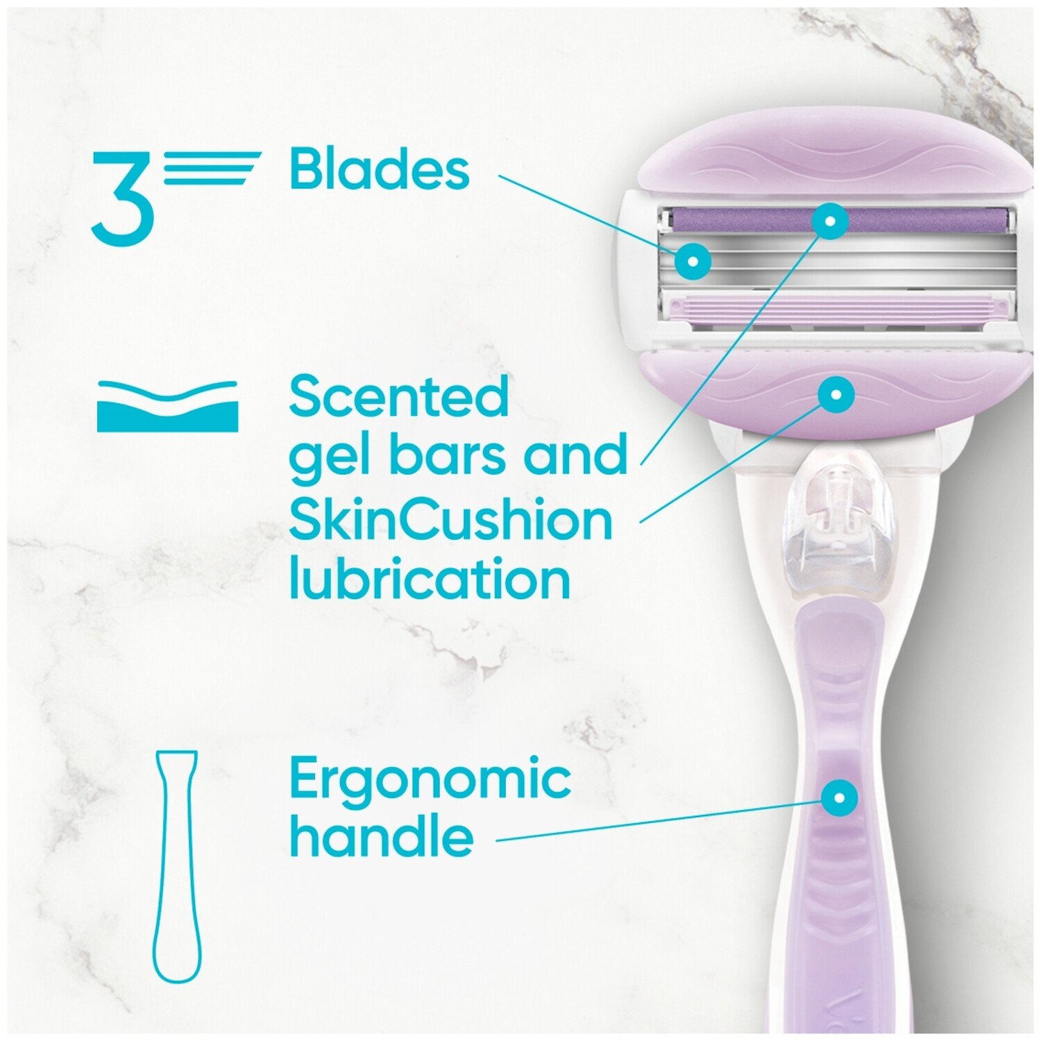 Venus ComfortGlide Spa Breeze Razor Image 9