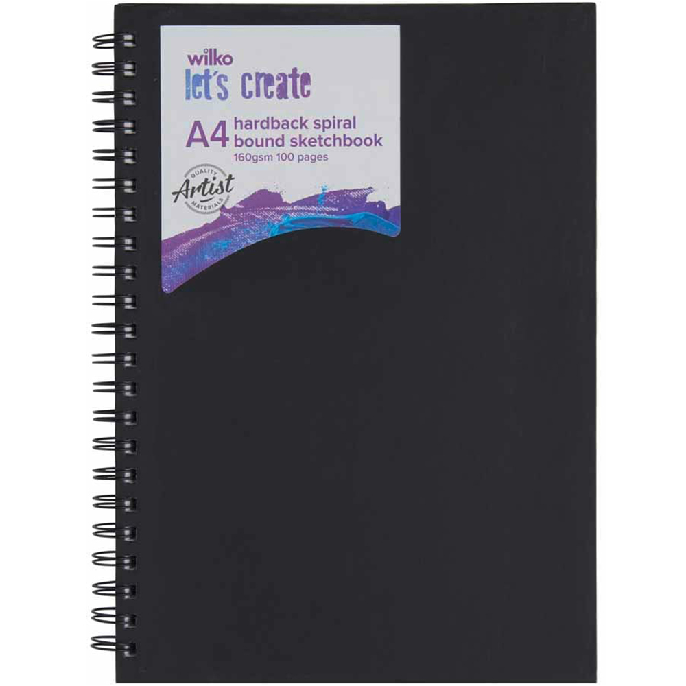 Wilko A4 Hardback Spiral Bound Sketch Book Image