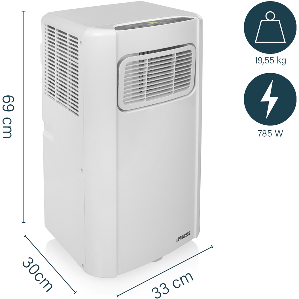 Princess White 7000BTU 3 in 1 Portable Air Conditioner Image 8